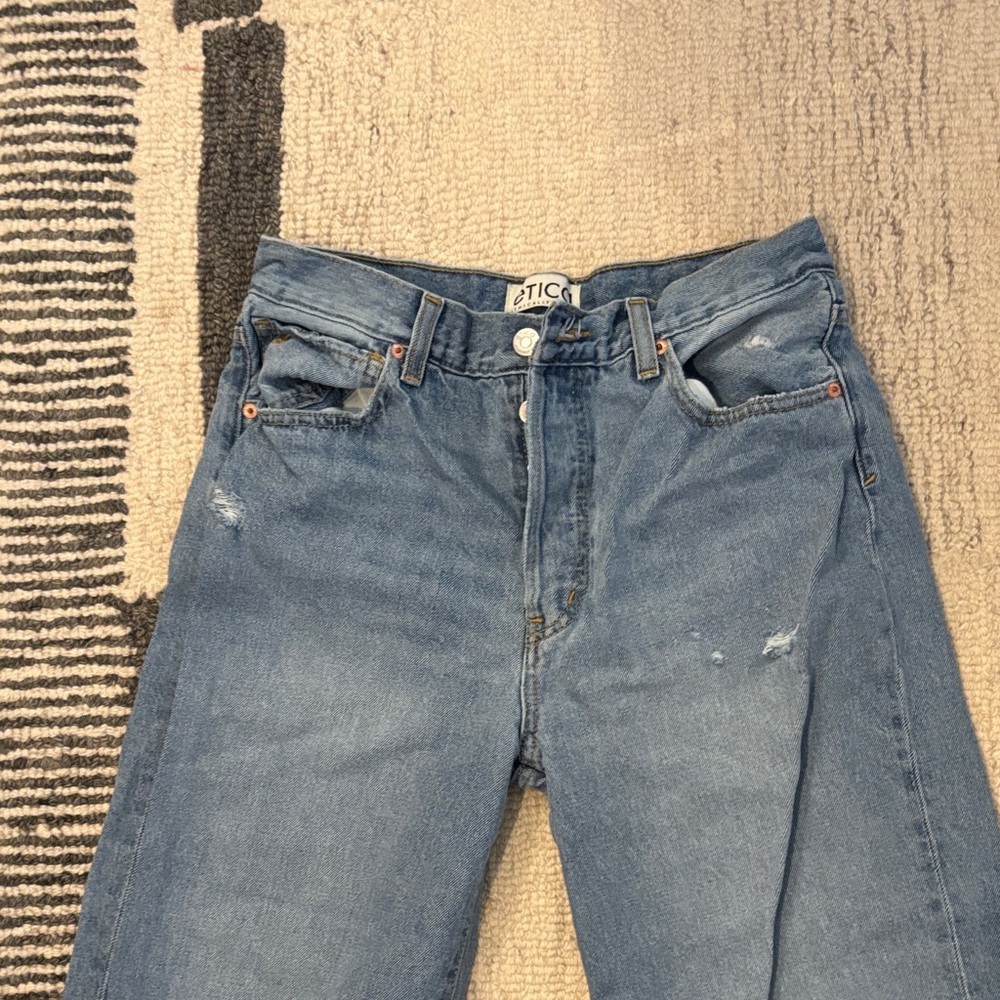 Etica Women's Blue Straight Leg Jeans - Picture 3 of 6